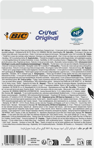 Balpen Bic Cristal M 10st zwart 10 Stuk-1