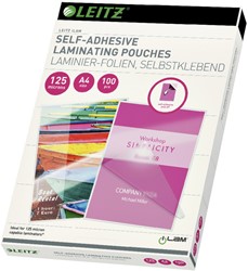 Lamineerhoes Leitz A4 zelfklevend 2x125micron EVA 100 Stuk