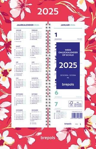 Weekkalender 2027 Brepols 190x130 spiraal 7d/1p 1 Stuk-1