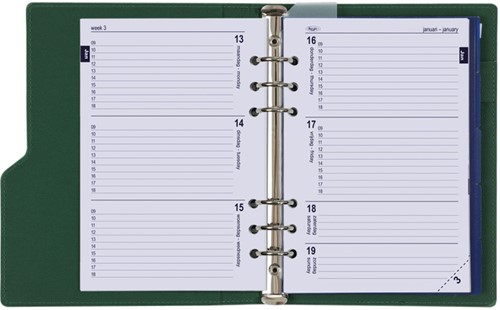 Organizer Kalpa Clipb A5 + ag26-27 7d/2p groen 1 Stuk-1