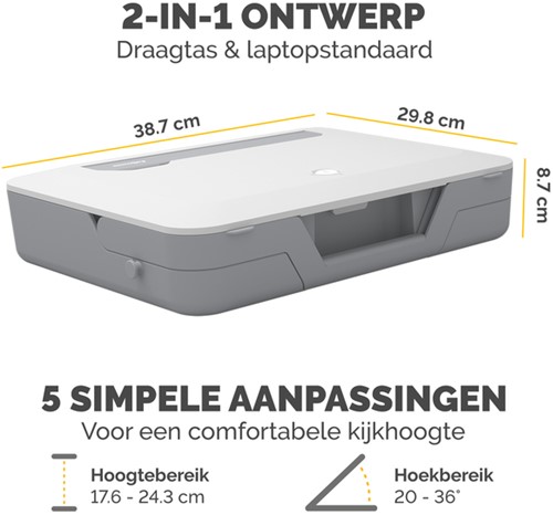 Laptopstandaard Draagtas Fellowes Breyta wit 1 Stuk-4