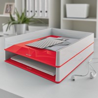 Brievenbak Leitz WOW A4 wit/rood 1 Stuk-2