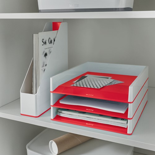 Brievenbak Leitz WOW A4 wit/rood 1 Stuk-3
