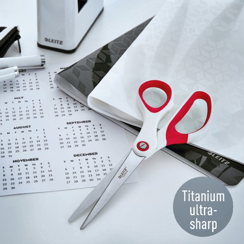 Schaar Leitz WOW 205mm titanium rood 1 Blister-2