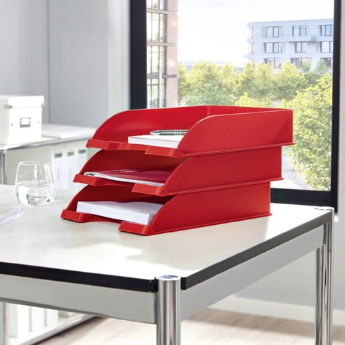 Brievenbak Leitz WOW A4 rood 1 Stuk-2