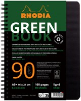 Notbk Rhodia Greenbook A5 lijn 6-g 180 pag zwart 1 Stuk
