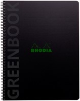 Notbk Rhodia Greenbook A4+ lijn 4-g 180pag zwart 1 Stuk-2