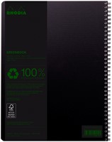 Notbk Rhodia Greenbook A4+ lijn 4-g 180pag zwart 1 Stuk-1