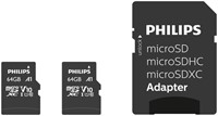 Geheugenkaart Philips micro SDXC 64GB 2 st 2 Duopak-2