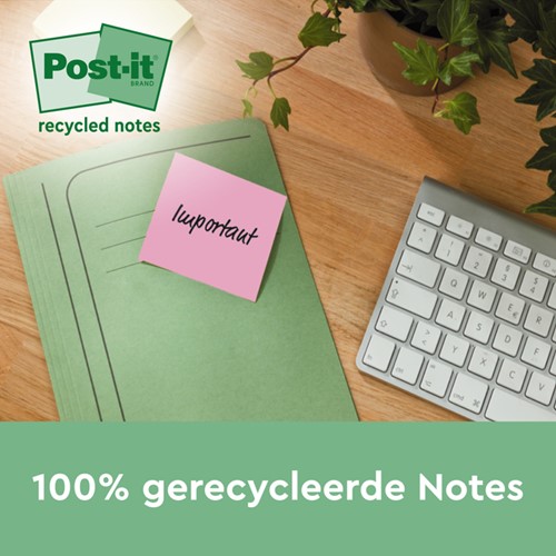 Memoblok 3M Post-it 654 RSSCOL 76x76mm ass. kl 3+1 4 Stuk-2