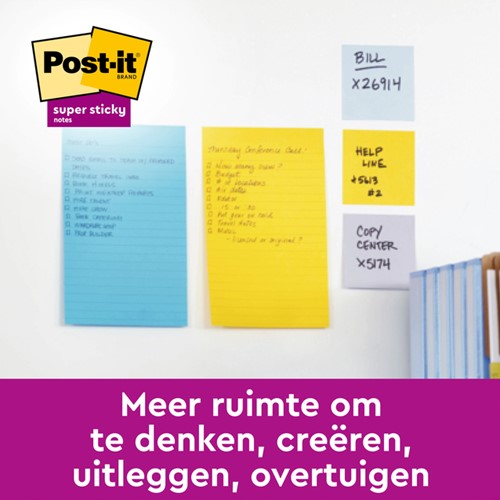 Memoblok 3M Post-it 101x101 SS groen met lijn 70 Vel-1