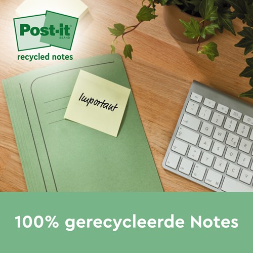 Memoblok 3M Post-it 654 RSSCOL 76x76mm geel 3+1 4 Stuk-2