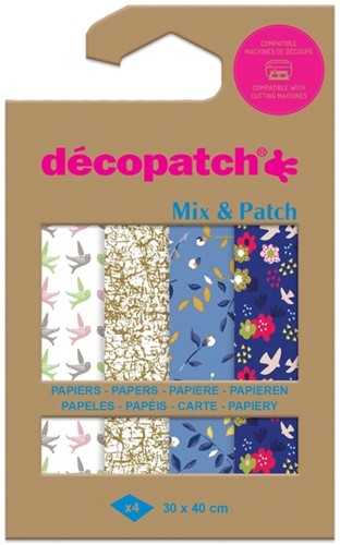 Hobbypapier Décopatch 30x40 4vel Shades of Blue 1 Etui