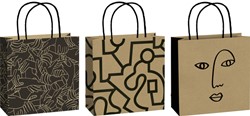 Cadeautasjes mindful 20x20x8cm 3 Zak