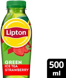Frisdrank Lipton Ice Tea green straw petfles 500ml 500 Milliliter