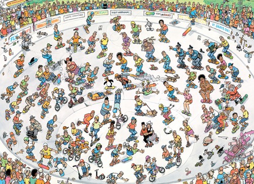 Puzzel JvH Skatebowl 2000 pcs 1 Stuk-1
