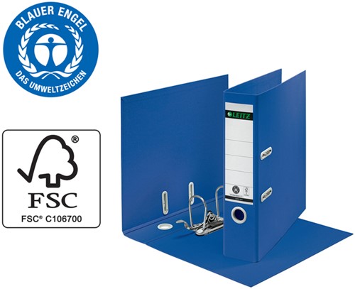 Ordner Leitz Recycle 180° 80mm blauw 1 Stuk-3