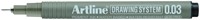 Fineliner Artline technisch 0.03mm zwart 1 Stuk