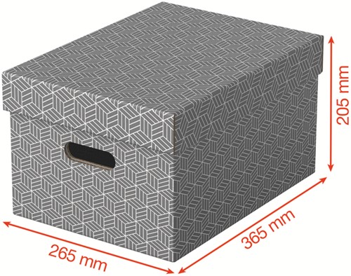 Opbergdoos Esselte 265x205x365mm grijs 3 st 3 Stuk-3
