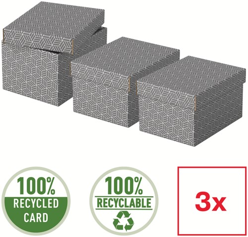 Opberg en geschenkdoos Esselte 200x150x255 3 Stuk-2