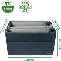 Opbergtas Leitz gestoffeerd 200x210x355mm gr 1 Stuk-2