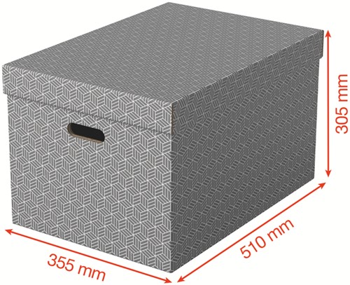 Opbergdoos Esselte 355x305x510mm grijs 3 st 3 Stuk-3