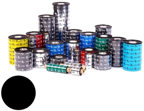 Lint Zebra 03200BK08045 wax/hars 80mmx450m 6 Stuk