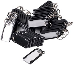 Sleutellabel Pavo magnetisch zwart 50st 50 Stuk