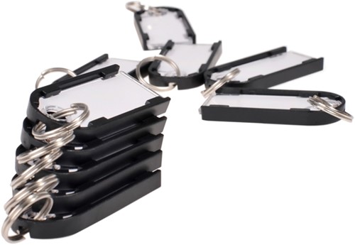 Sleutellabel Pavo magnetisch zwart 10st 10 Stuk
