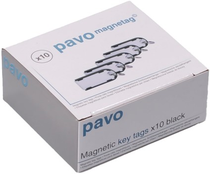 Sleutellabel Pavo magnetisch zwart 10st 10 Stuk-3