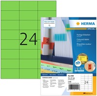 Etiket HERMA 4409 70x37mm groen 2400 etiketten 100 Vel