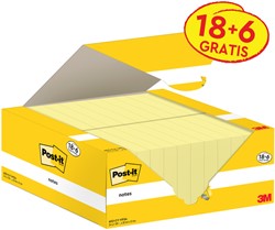 Memoblok 3M Post-it 653-CY 38x51mm geel 24 Stuk