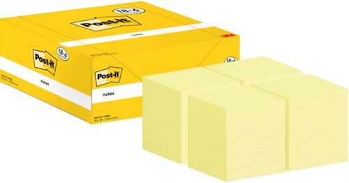 Memoblok 3M Post-it 653-CY 38mmx51mm geel 24 Stuk-3