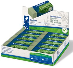 Gum Staedtler Eco 52680 65x23x10mm olijfgroen 20 Stuk
