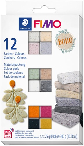 Klei Fimo Staedtler colourpack 12 boho colours 12 Stuk