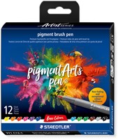 Brushpen Staedtler PigmentArts etui 12 st 12 Stuk