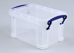 Opbergbox Really Useful 1.6 liter transparant wit 1 Stuk