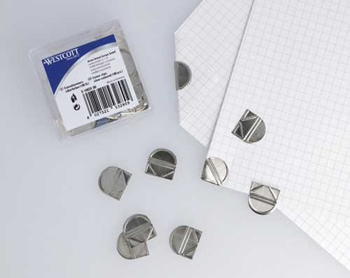 Hoekclips Westcott aluminium zilverkleurig 100 Stuk-3