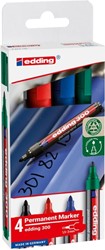 Viltstift edding 300 rond 1.5-3mm 4st assorti 4 Stuk