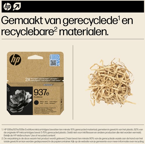 Inktcartridge HP 4S6W9NE 937E Evomore zwart 1 Stuk-2