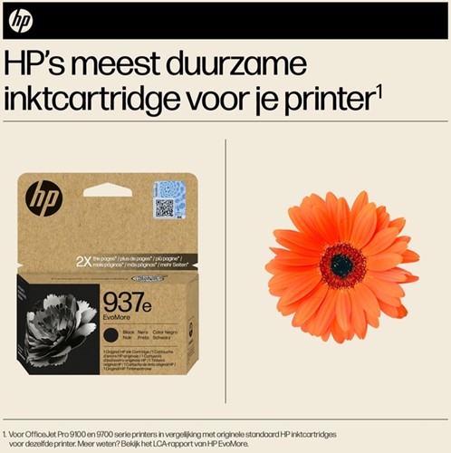 Inktcartridge HP 4S6W9NE 937E Evomore zwart 1 Stuk-1