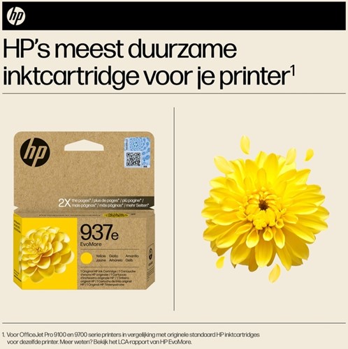 Inktcartridge HP 4S6W8NE 937E Evomore geel 1 Stuk-1