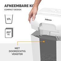 Papiervernietiger Fellowes LX50 4x37mm wit 1 Stuk-1