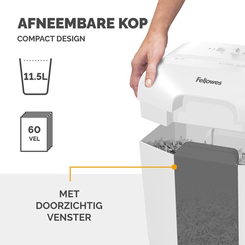 Papiervernietiger Fellowes LX25 4x37mm wit 1 Stuk-1