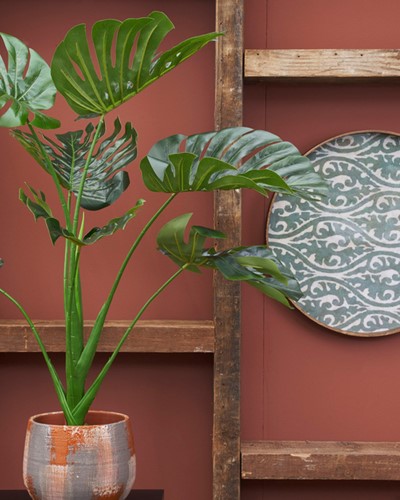 Kunstplant Mica Monstera in plastic pot 1 Stuk-3