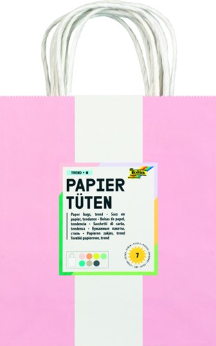 Tas handvat Folia kraftpapier 110gr 18x21x8cm 7kl 7 Stuk