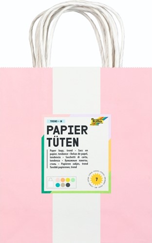 Tas handvat Folia kraftpapier 110gr 18x21x8cm 7kl 7 Stuk