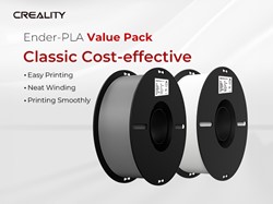 3D Filament Creality PLA 1.75mm wit + grijs 1kg 1 Stuk