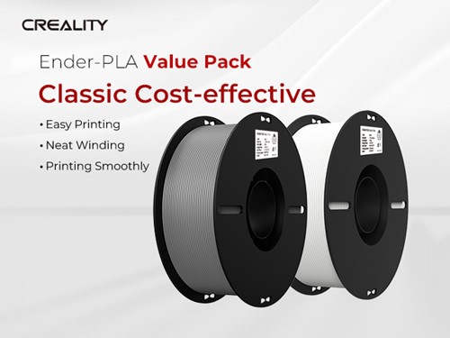 3D Filament Creality PLA 1.75mm Wit + grijs 1kg 1 Stuk