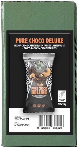 Cashewnoten NoyNuts pure choco deluxe mix zak 45gr 45 Gram-3